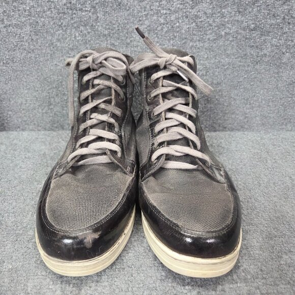 Mens Bed Stu Marcus II Distressed Gray Leather Sneaker Shoes Hi Top Size 13 - Picture 4 of 16